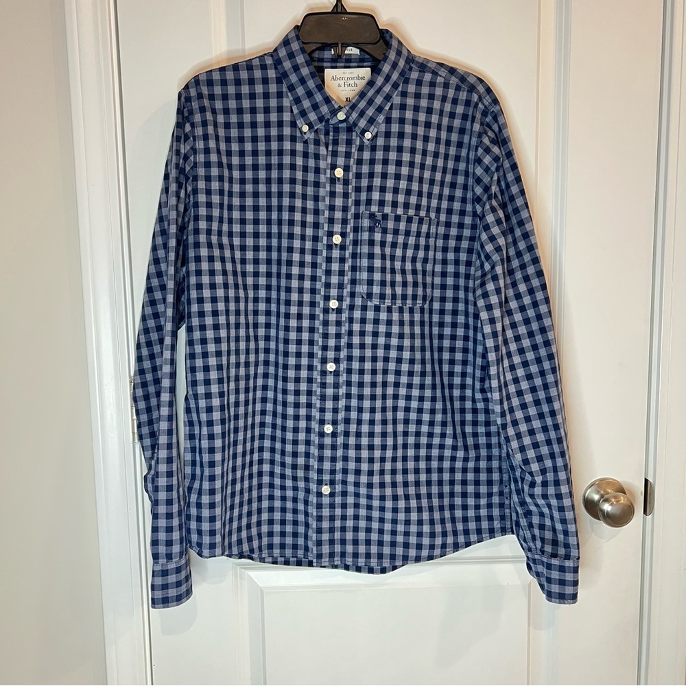 Abercrombie & Fitch Blue Checkered Men's Shirt